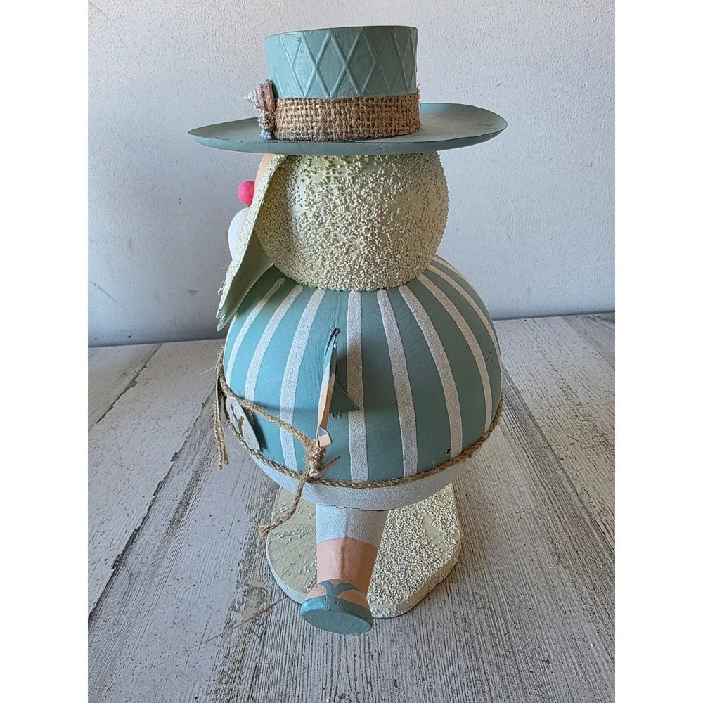 Metal Beach‎ Santa figurine nautical statue glitter shabby chic